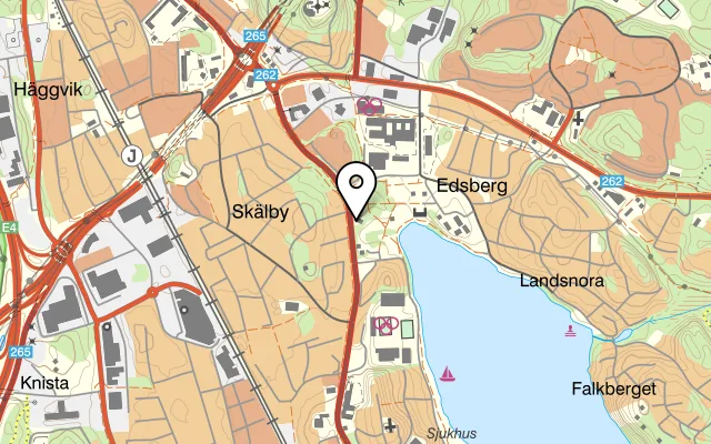 Karta som visar Edsbacka Krog på Sollentunavägen 220, 191 35 Sollentuna