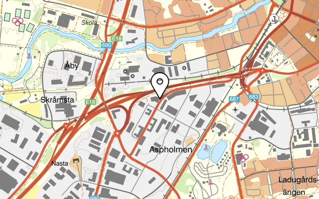 Karta som visar Skafferiet på Radiatorvägen 2, 702 27 Örebro