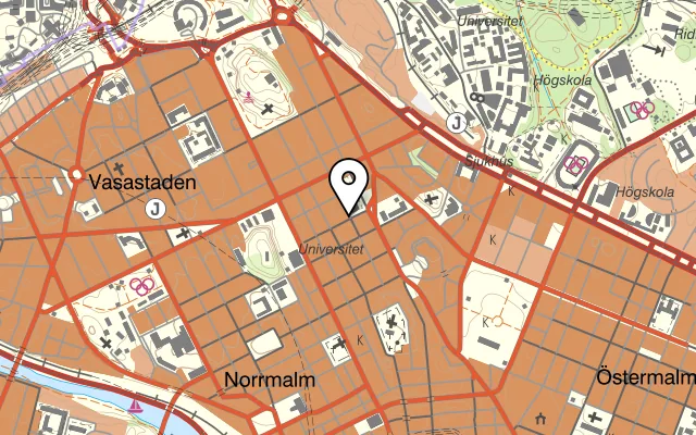 Karta som visar The Churchill Arms på Tulegatan 21, 113 53 Stockholm, Sweden