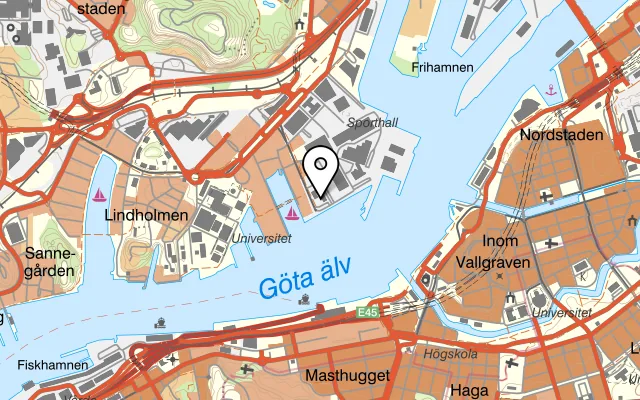 Karta som visar Masala Kitchen på Theres Svenssons gata 6, 417 55 Göteborg