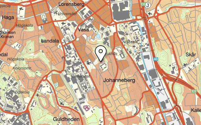 Karta som visar Rotary pub på Richertsgatan 2b, 2000, 412 81 Göteborg, Sweden