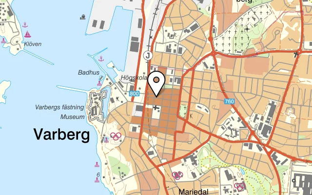 Karta som visar Varbergs Ölhall på Kungsgatan 13, 432 41 Varberg, Sweden