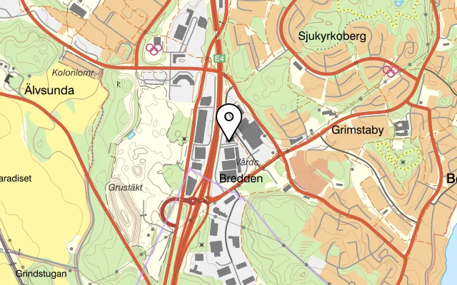 Karta som visar La Piazza Vedugn på Vendevägen 16, 182 05 Djursholm