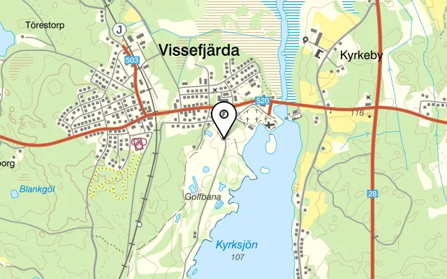 Karta som visar Emmaboda Golfkrog på Kyrkogatan, 361 54 Vissefjärda