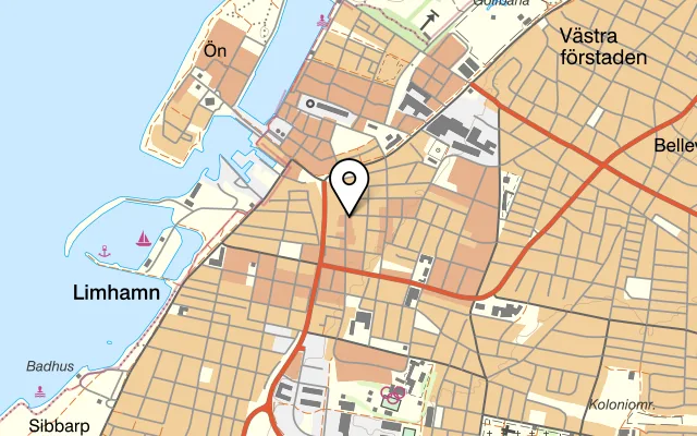 Karta som visar la Caravelle på Sveagatan 49, 216 14 Limhamn