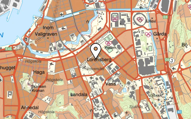 Karta som visar Jimmy & Joans på Teatergatan 22, 411 35 Göteborg