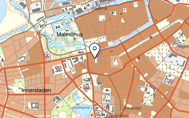 Karta som visar Rau på Davidshallstorg 3, 211 45 Malmö
