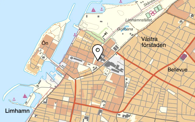 Karta som visar Little Italy på Gjutformsgatan 8B, 216 13 Limhamn