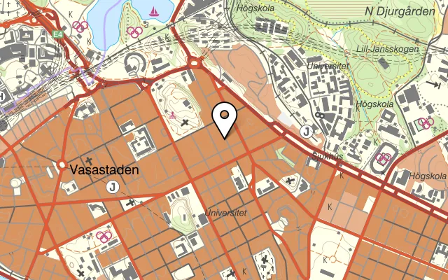Karta som visar Meno male på Roslagsgatan 15, 113 55 Stockholm