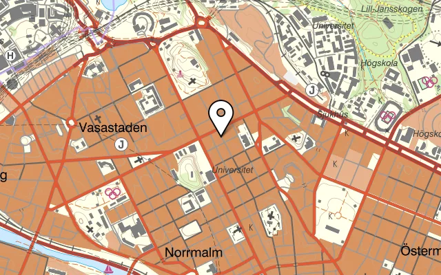Karta som visar Campoloro på Döbelnsgatan 71, 113 52 Stockholm