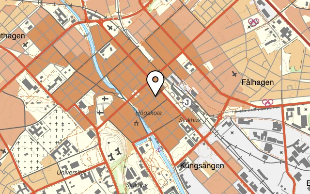 Karta som visar Amazing Thai på Dragarbrunnsgatan 46, 753 20 Uppsala