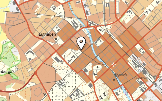 Karta som visar Melrose Café på Sysslomansgatan 17A, 753 14 Uppsala