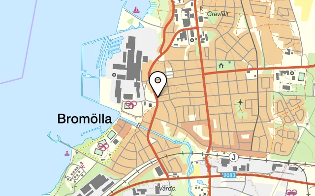 Karta som visar Royal Thai på Tunnbygatan 2A, 295 31 Bromölla