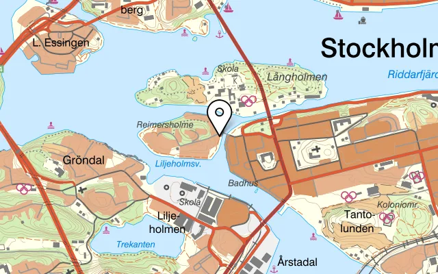 Karta som visar Reimersholme Hotel Matbaren på Reimersholmsgatan 5, 117 40 Stockholm