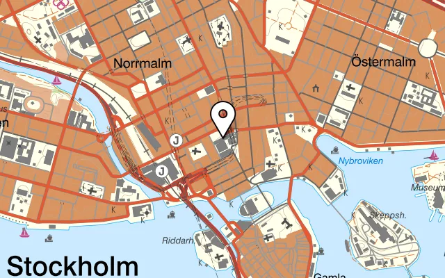 Karta som visar Kulturhuset Taket på Sergels Torg 3, 111 57 Stockholm