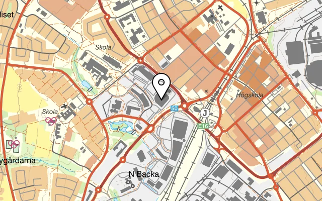 Karta som visar Matpalatset på Kupolen 72, 781 70 Borlänge