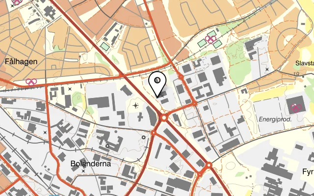Karta som visar Cajsa's kök på Fyrisborgsgatan 4, 754 50 Uppsala
