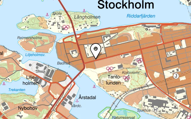 Karta som visar Patty's på Pingstvägen 62, 126 36 Hägersten, Sweden