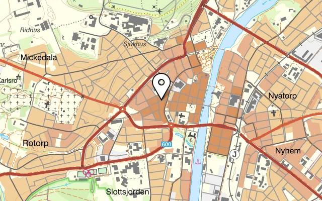 Karta som visar Kin No Hashi på Brogatan 38B, 302 95 Halmstad