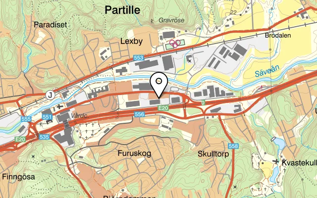 Karta som visar Delissimo på Portgången 3, 433 38 Partille