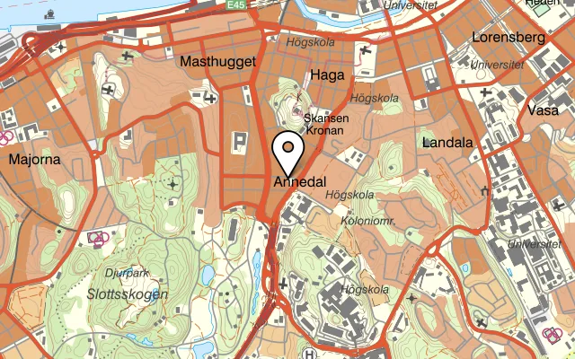 Karta som visar Gyllene Prag på Sveagatan 25, 413 14 Göteborg