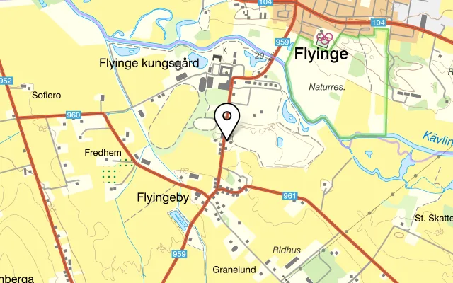 Karta som visar Gastro Gaspari på FLYINGE KUNGSGÅRD 1776, 247 47 Flyinge
