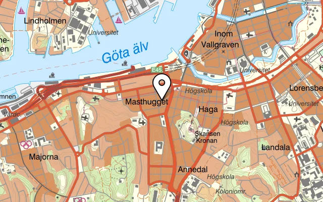Karta som visar Contrast på Tredje Långgatan 16, 413 03 Göteborg, Sweden